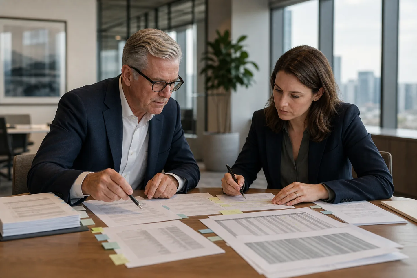 Senior operator and analyst checking ChatGPT output against lease pages and spreadsheet evidence